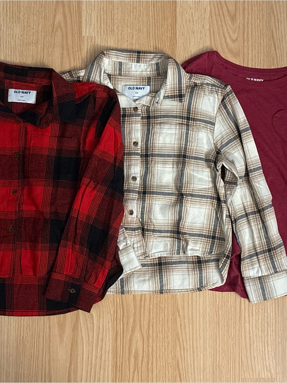 Old Navy Kids clothing lot - 3 shirts, 1 sweater, 1 dress, 1 pair of jeans